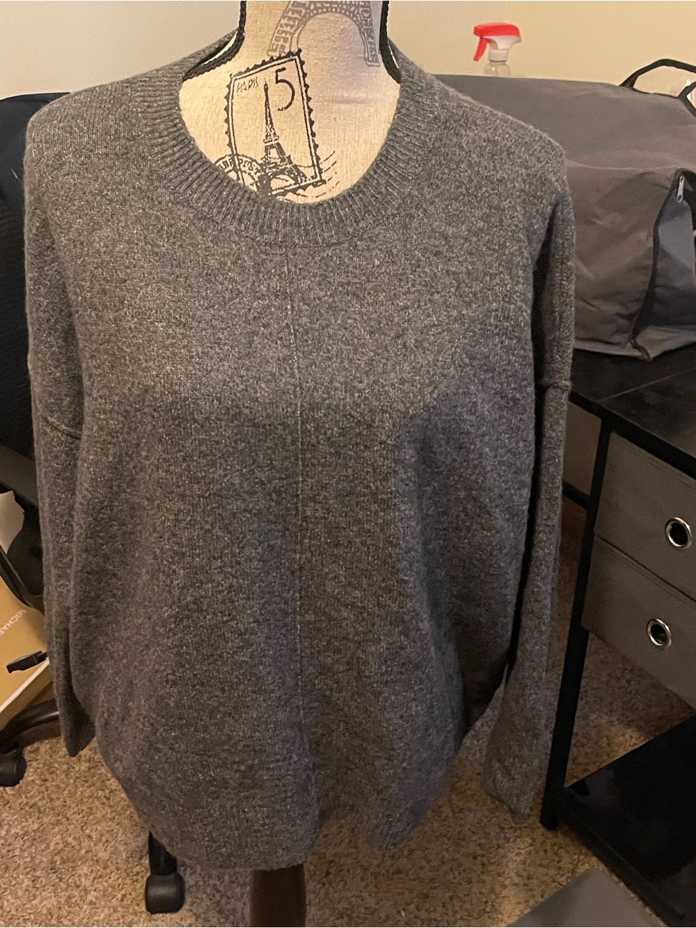 Vince Camuto Charcoal Crewneck Sweater Women’s